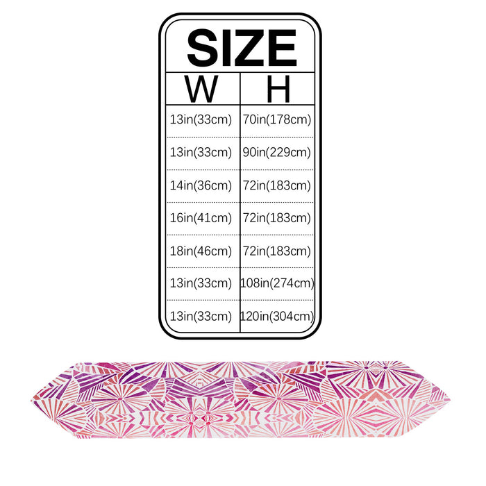 Pink Geometric Umbrella Table Runner Place Mats - LeobonZone