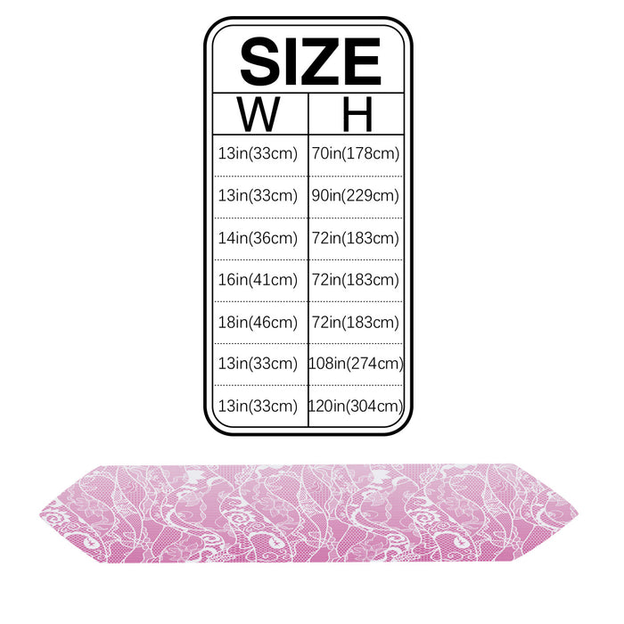 Pink Gradual Lace Sharp Angle Rectangle Tablecloth - LeobonZone