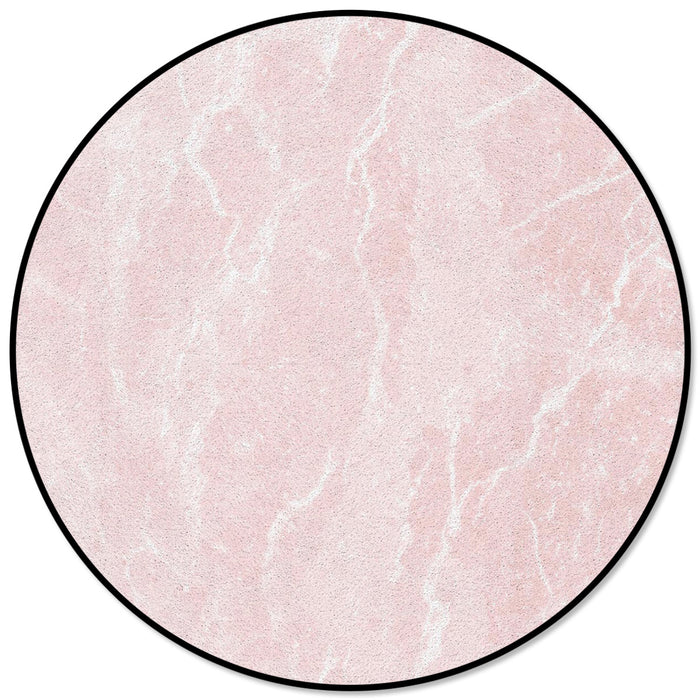 Pink Marble Granite Texture Circular Felt Carpets - LeobonZone