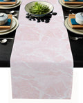 Pink Marble Granite Texture Table Runner Place Mats - LeobonZone