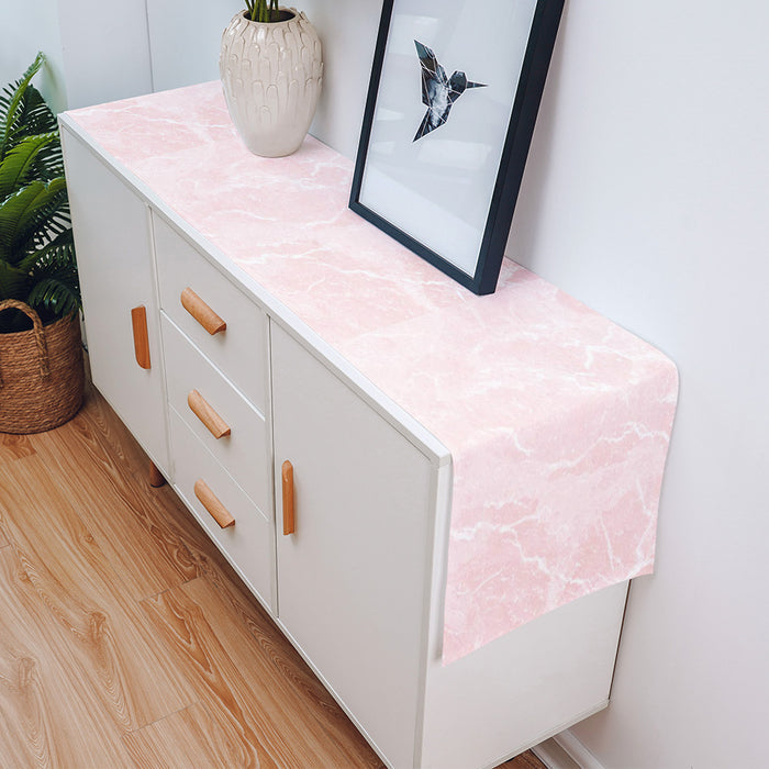 Pink Marble Granite Texture Table Runner Place Mats - LeobonZone
