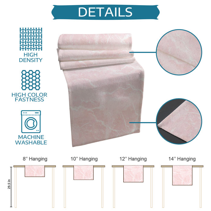 Pink Marble Granite Texture Table Runner Place Mats - LeobonZone