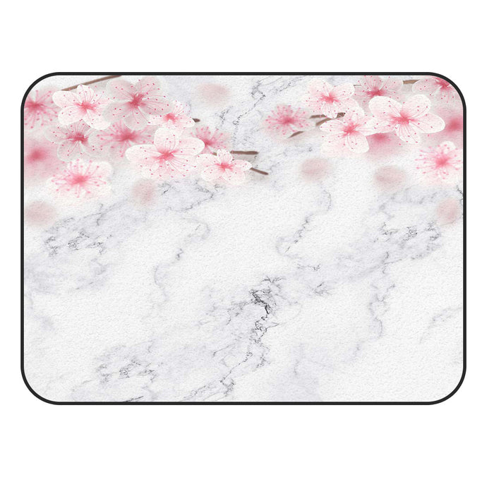 Pink Marble peach blossom Sponge Rillet Rubber Rugs - LeobonZone