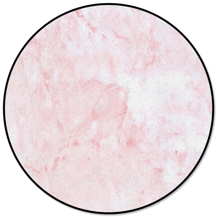 Pink Marble Texture Circular Felt Rugs - LeobonZone