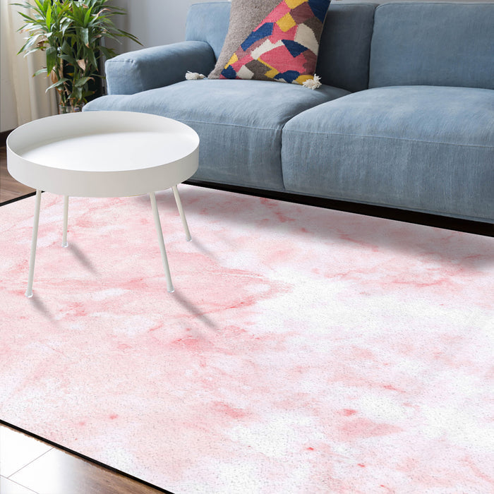 Pink Marble Texture Sponge Rillet Rubber Rugs - LeobonZone