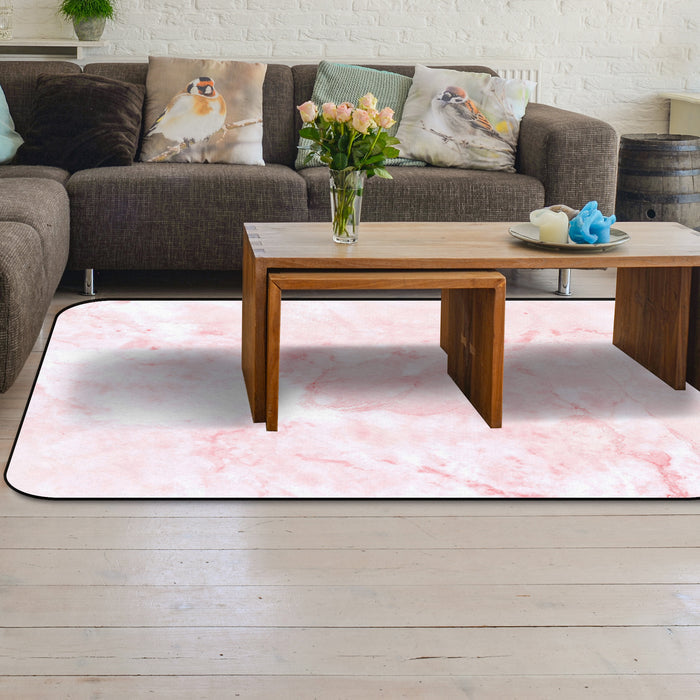 Pink Marble Texture Sponge Rillet Rubber Rugs - LeobonZone