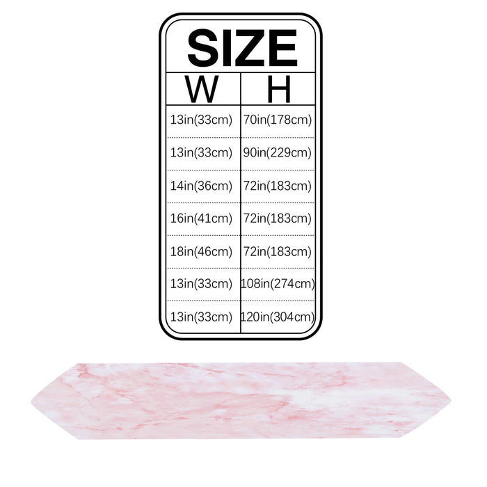 Pink Marble Texture Table Runner Place Mats Sharp Angle - LeobonZone