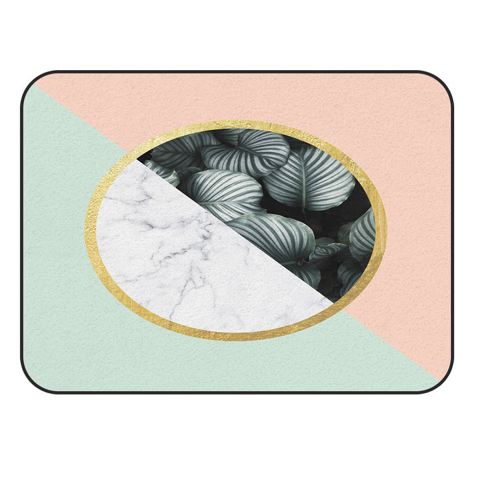 Pink Marbling texture of tropical plants Sponge Rillet Rubber Rugs - LeobonZone