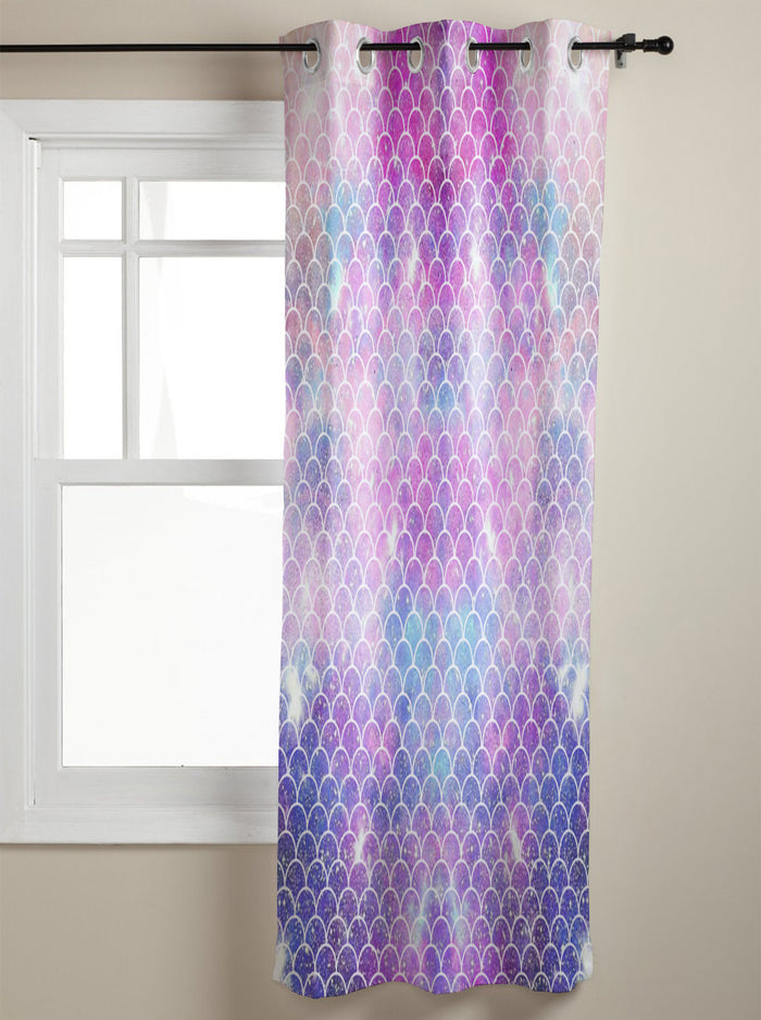 Pink Mermaid Scales Blackout Window Curtains - LeobonZone