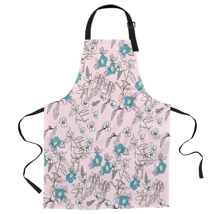 Pink Retro Flannel Personalized Canvas Apron - LeobonZone