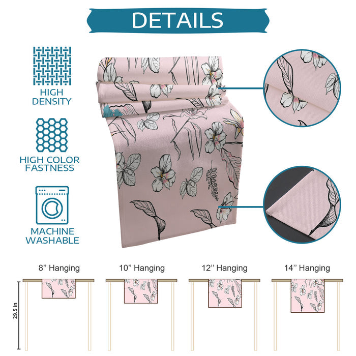 Pink Retro Flannel Table Runner Place Mats - LeobonZone