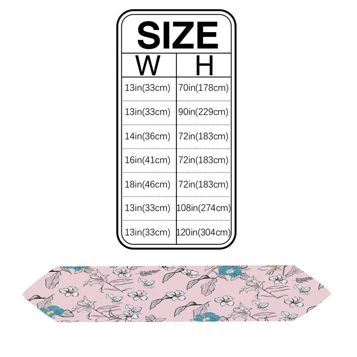 Pink Retro Flannel Table Runner Place Mats - LeobonZone