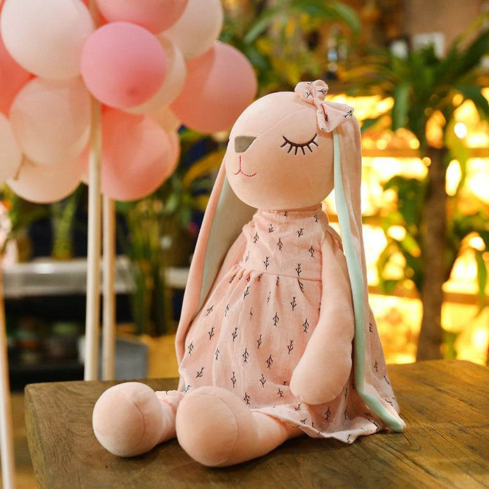Poppy: Cute Pink and Blue Fluffy Bunny Plushie - Goodlifebean stuffed animals