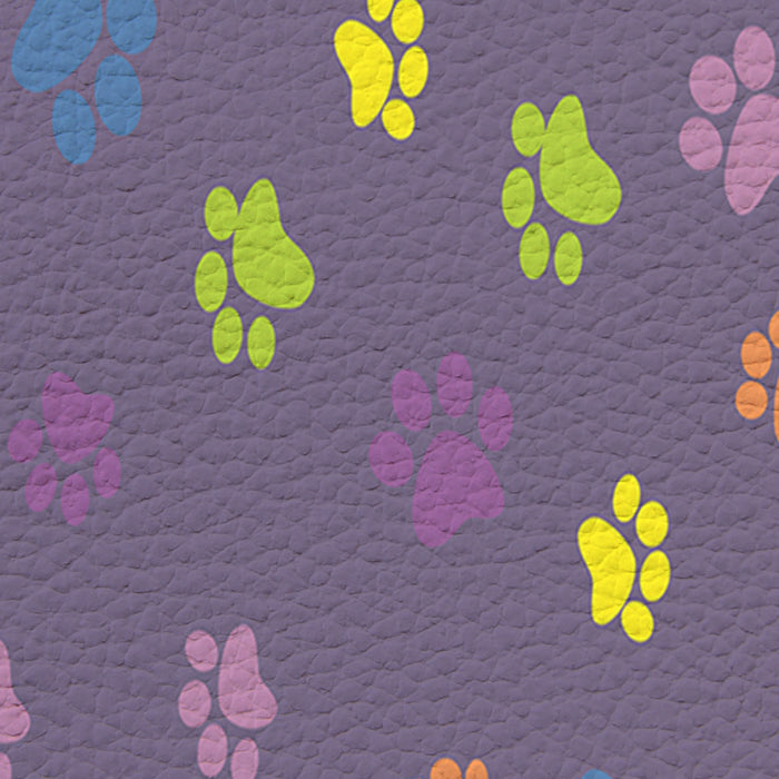 Purple Lovely Feet Leather Mat Soft Non-Slip Waterproof  Doormat - LeobonZone