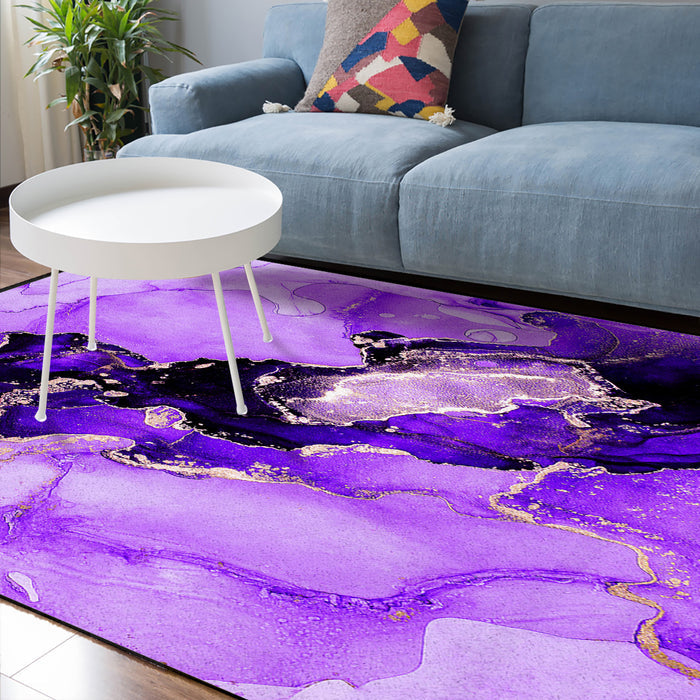 Purple Marble Texture in Phnom Penh Sponge Rillet Rubber Rugs - LeobonZone
