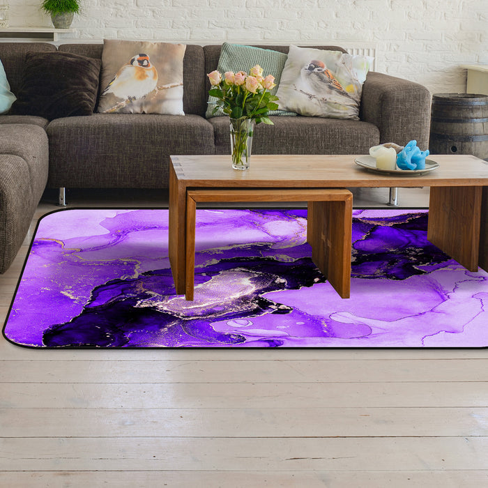 Purple Marble Texture in Phnom Penh Sponge Rillet Rubber Rugs - LeobonZone