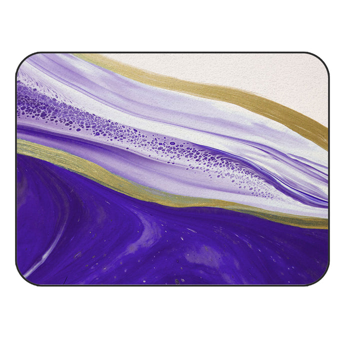 Purple Watercolor Gradient Marble Texture Sponge Rillet Rubber Rugs - LeobonZone