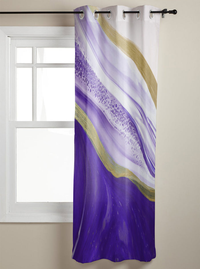 Purple Watercolor Gradient Marble Texture window curtains - LeobonZone