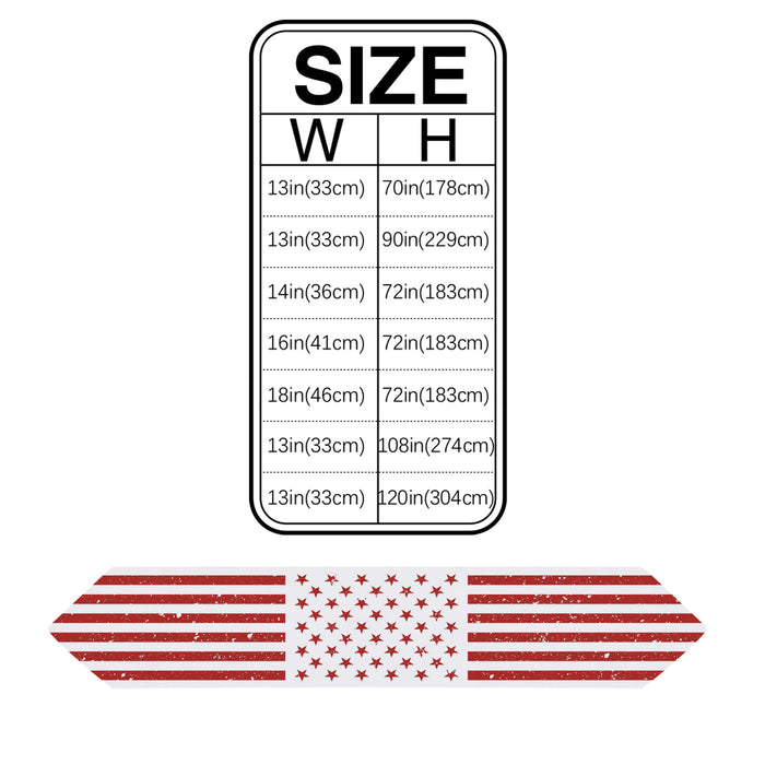 Red and white independence day retro American flag Sharp Angle Table Runner Place Mats - LeobonZone