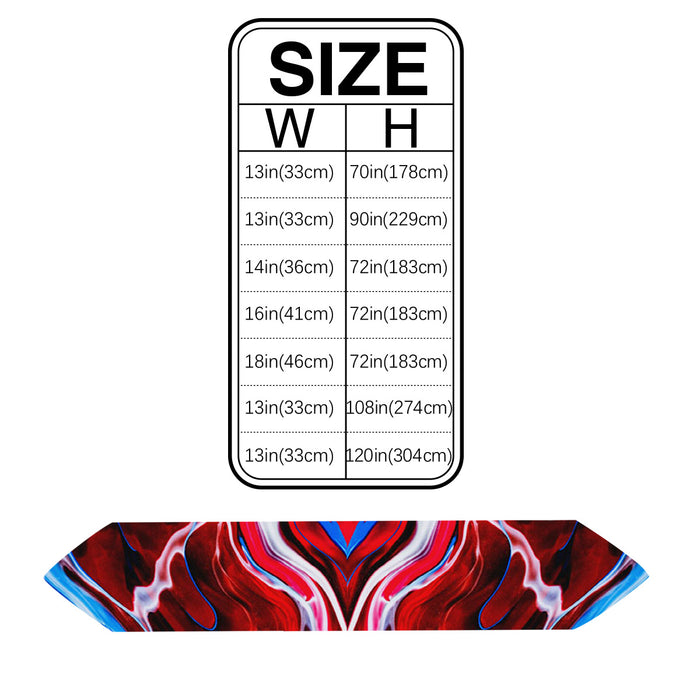 Red Oil painting marble texture Table Runner Place Mats Sharp Angle - LeobonZone