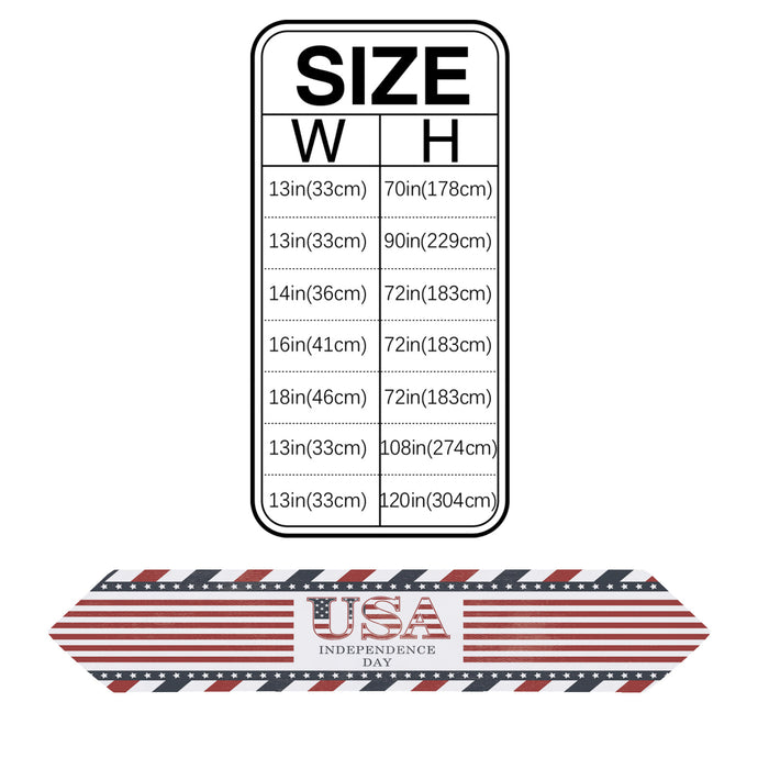 Red USA flag Independence Day Sharp Angle Table Runner Place Mats - LeobonZone