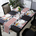 Red USA flag Independence Day Table Flag And Table Mat Suit - LeobonZone