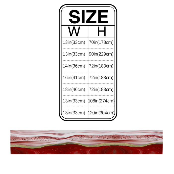 Red Watercolor Gradient Marble Texture Table Runner Place Mats - LeobonZone