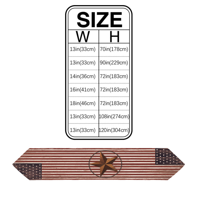 Retro American flag stars Sharp Angle Table Runner Place Mats - LeobonZone