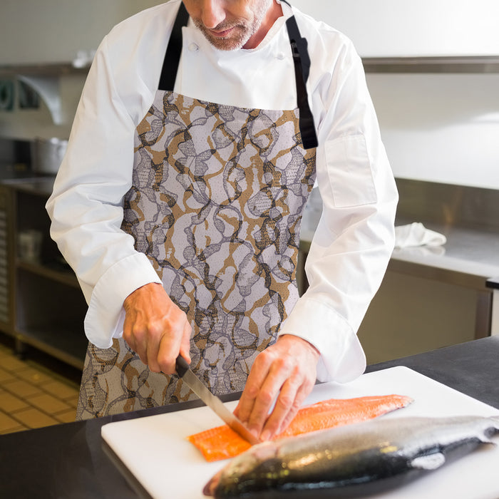Retro Pattern Personalized Canvas Apron - LeobonZone