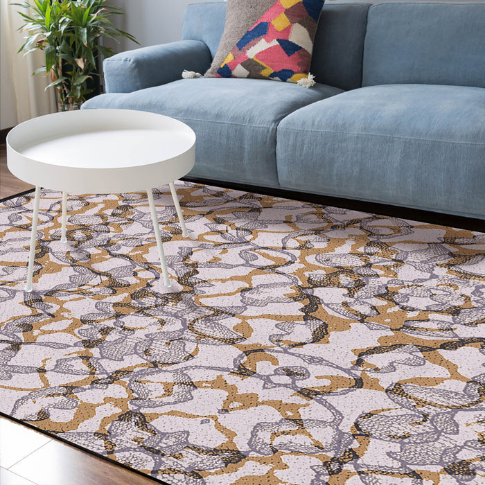 Retro Pattern Sponge Rillet Rubber Rugs - LeobonZone