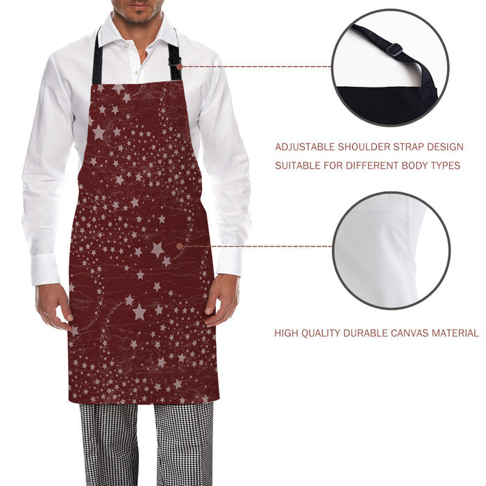 Retro Stars Personalized Canvas Apron - LeobonZone