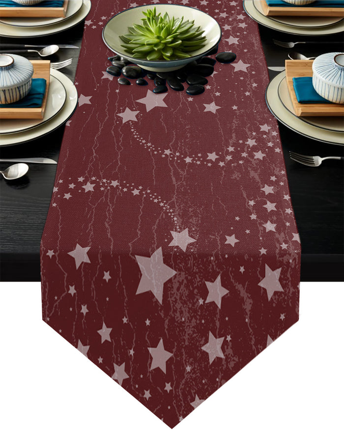 Retro Stars Table Runner Place Mats - LeobonZone