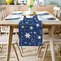Right Angle Beautiful Blue Stars Rectangle Tablecloth - LeobonZone