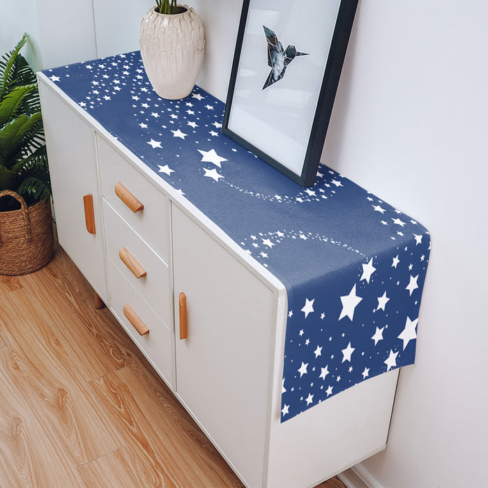Right Angle Blue meteor Rectangle Tablecloth - LeobonZone