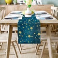 Right Angle Bronze Beautiful Blue Stars Rectangle Tablecloth - LeobonZone