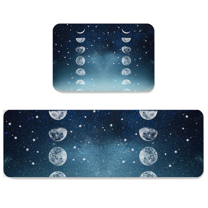 Romantic Starry Sky Circular Angle Felt Carpets Two piece set - LeobonZone