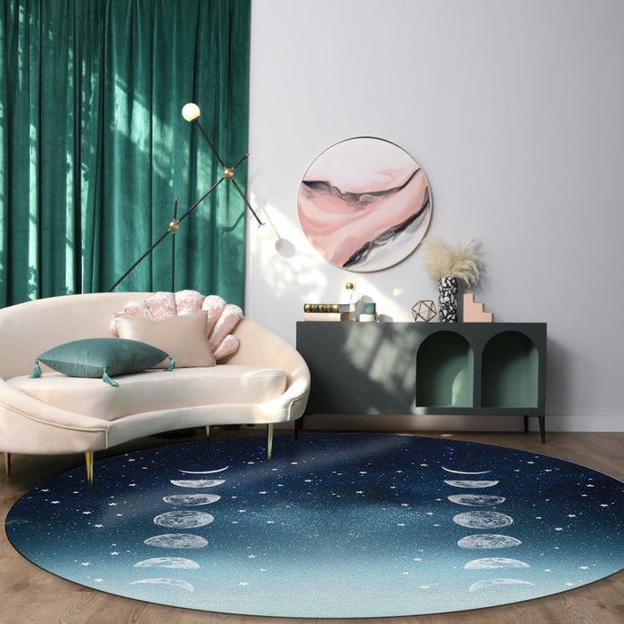 Romantic Starry Sky Circular Felt Rugs - LeobonZone