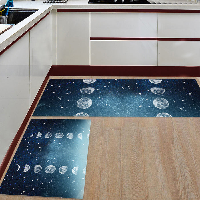 Romantic Starry Sky Right Angle Felt Doormat Two piece set - LeobonZone