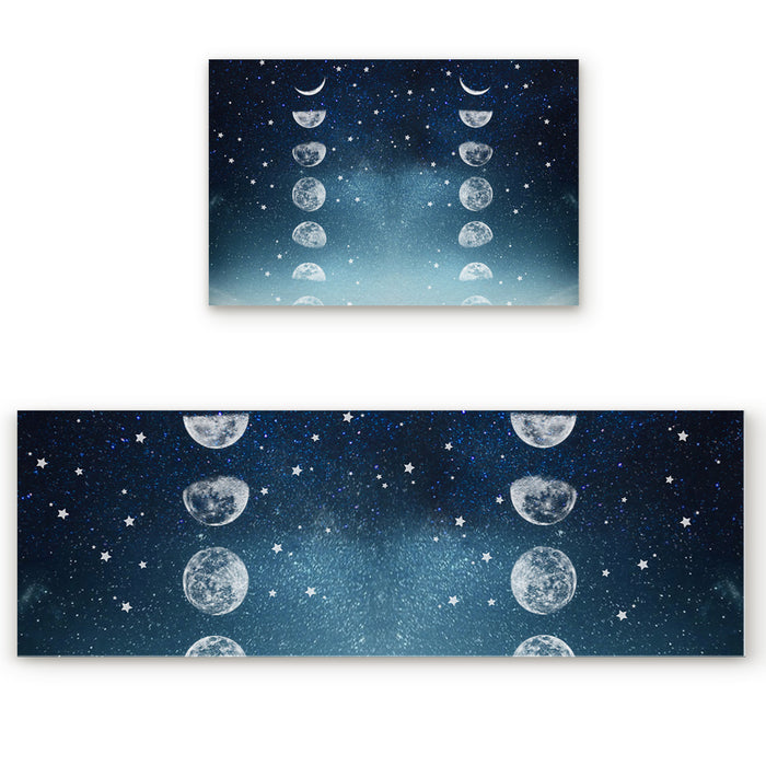 Romantic Starry Sky Right Angle Felt Doormat Two piece set - LeobonZone