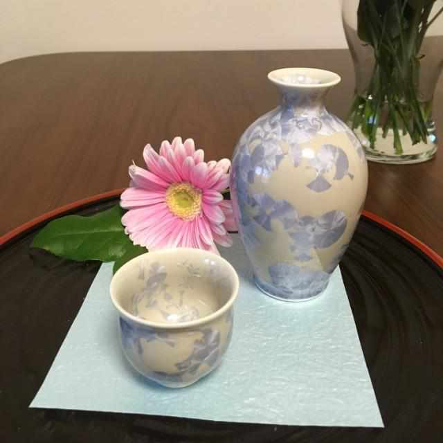 [SAKE BOTTLE] FLOWER CRYSTAL (GINFUJI) | TOUAN | KYOTO-KIYOMIZU WARES