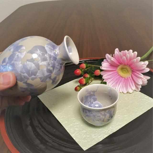 [SAKE BOTTLE] FLOWER CRYSTAL (GINFUJI) | TOUAN | KYOTO-KIYOMIZU WARES