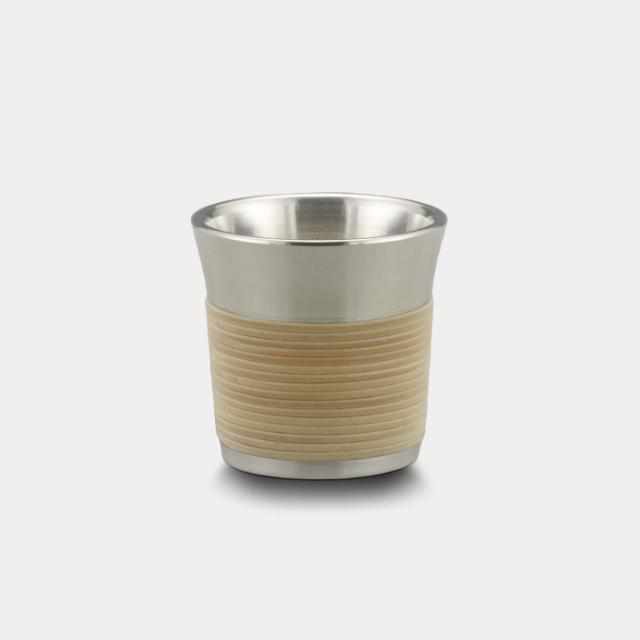 [SAKE CUP] GUINOMI RATTAN ROLL | OSAKA NANIWA PEWTER WARE