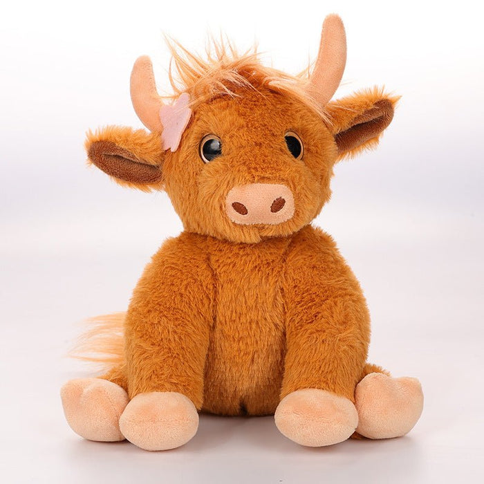 Brown Sitting Yak / 25cm