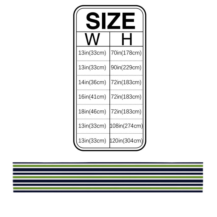 Simple Blue Green Stripe Table Runner Place Mats - LeobonZone