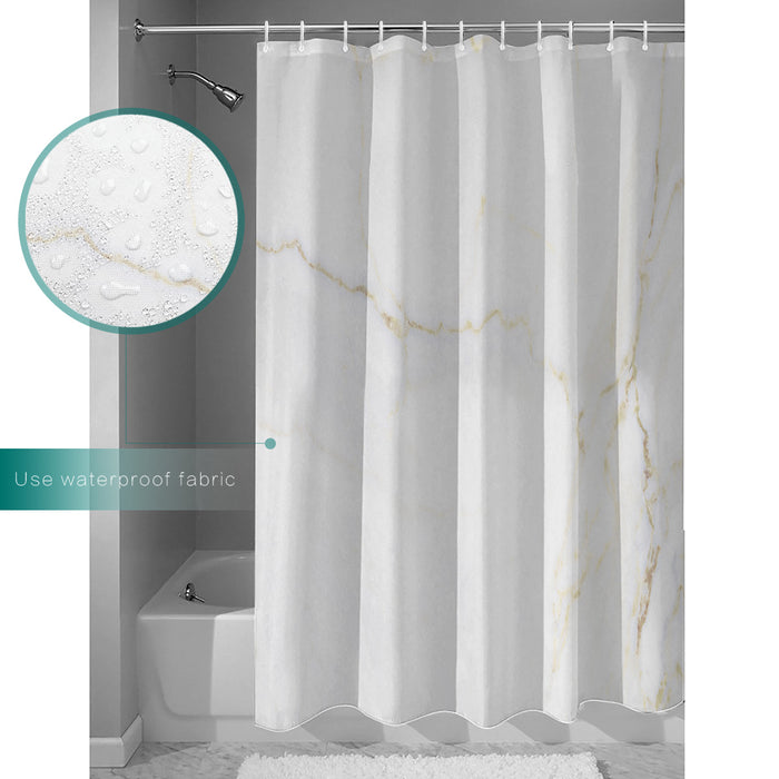 Simplicity Gray Marble texture Waterproof Durable Shower Curtain - LeobonZone