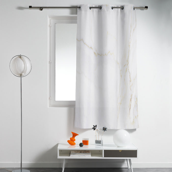 Simplicity Gray Marble texture window curtains - LeobonZone