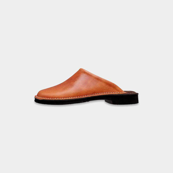 [SLIPPERS] WAXEDLEATHER (CAMEL) | LEATHER PROCESSING