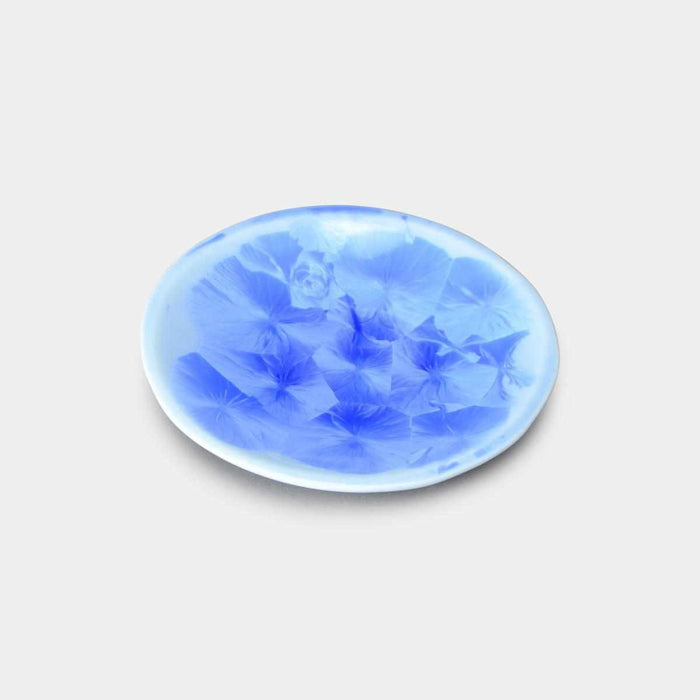 [SMALL DISH (PLATE)] FLOWER CRYSTAL (BLUE) SMALL PLATE | TOUAN | KYOTO-KIYOMIZU WARES