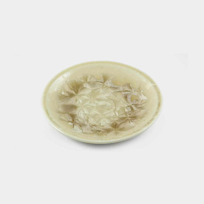 [SMALL DISH (PLATE)] FLOWER CRYSTAL (BROWN) PLATE | TOUAN | KYOTO-KIYOMIZU WARES