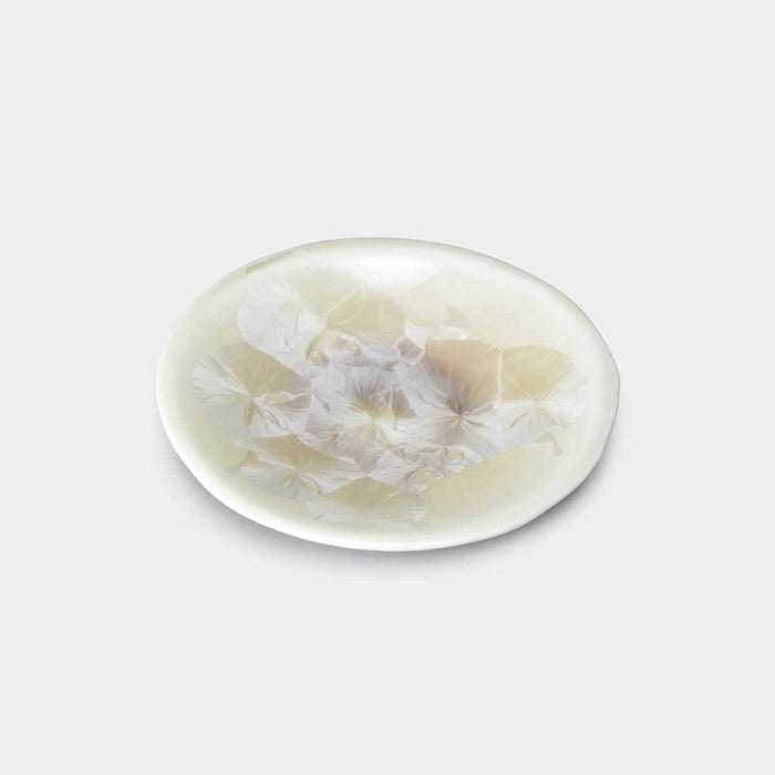 [SMALL DISH (PLATE)] FLOWER CRYSTAL (BROWN) SMALL PLATE | TOUAN | KYOTO-KIYOMIZU WARES